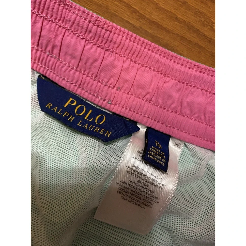Polo Ralph Lauren Men's XL Mint Green Swim Trunks Mesh‎ Lined Shorts Excellent